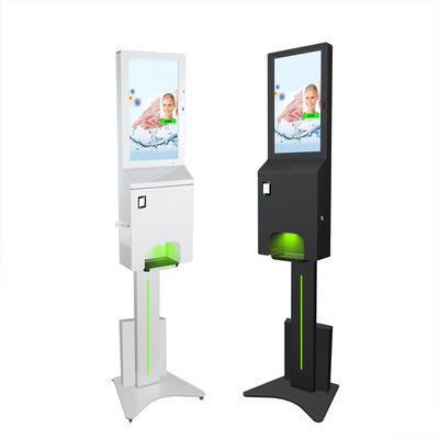 Battery Operated 21.5 Inch Hand Sanitizer Kiosk With Thermal Printer